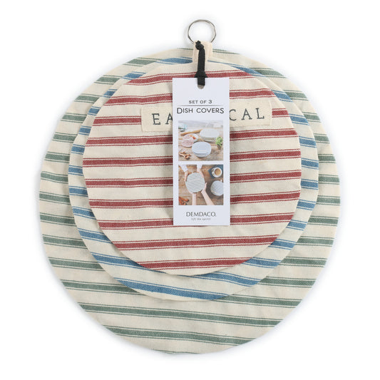 Homemade Stripe Serving Dish Covers