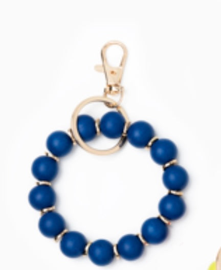 Wooden Bead Key Ring