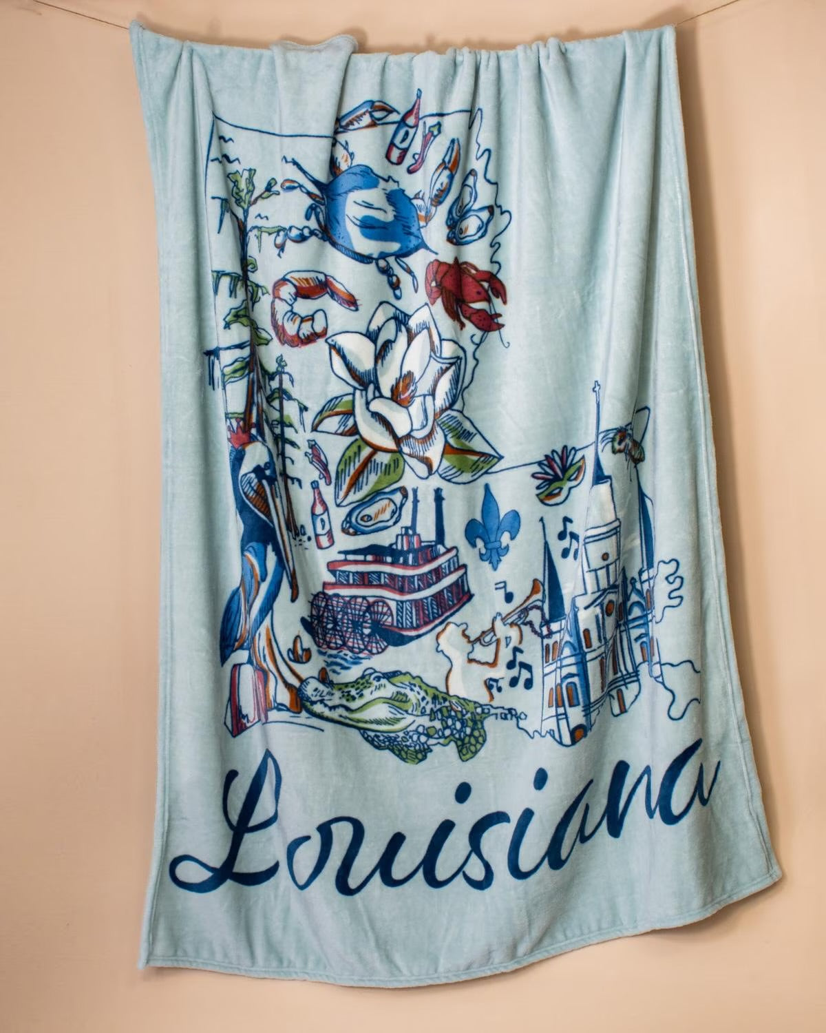 Coastal Louisiana Throw Blanket