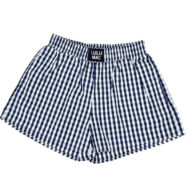 Lulu Mac Navy Gingham Boxer Short