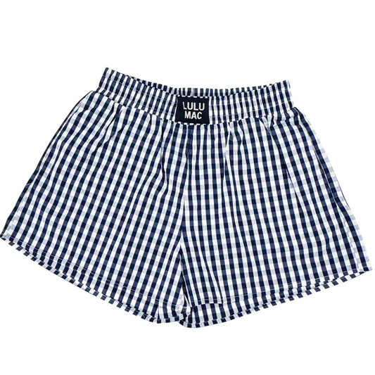Lulu Mac Navy Gingham Boxer Short
