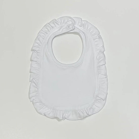 Bayou Blanks White Ruffle Bib