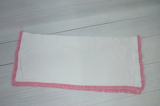 Bayou Blanks Pink Gingham Ruffle Trim Blanket