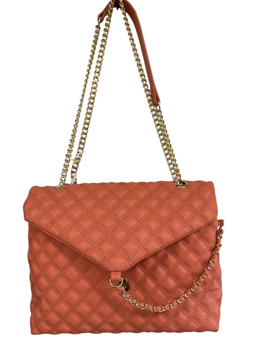 Leather Diamond Stitched Chain Handbag