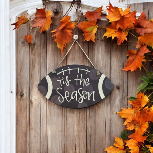 Tis the Season Football Door Sign
