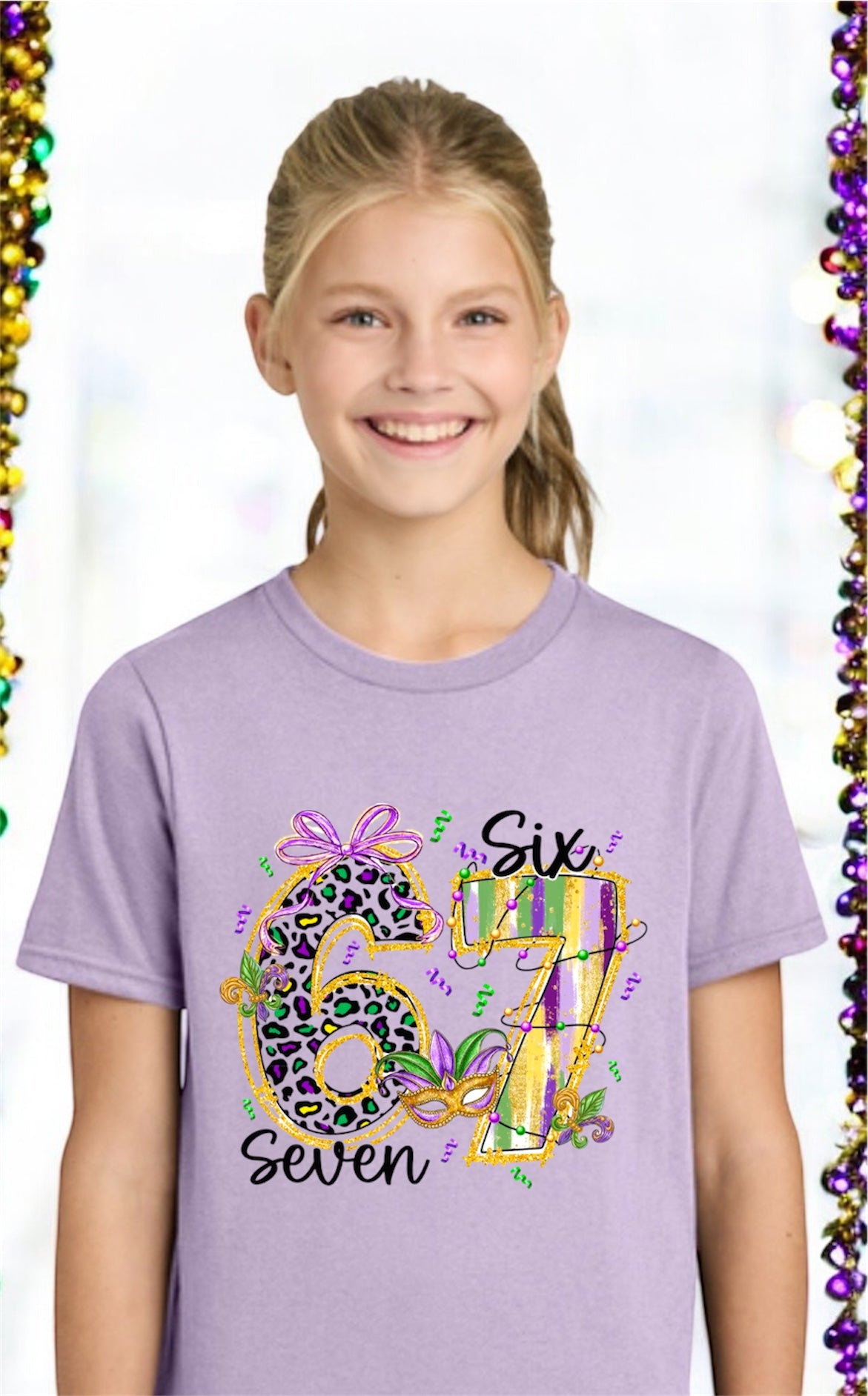Kids Six Seven Mardi Gras T-Shirt
