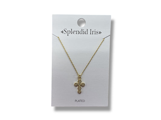Floral Cross Necklace