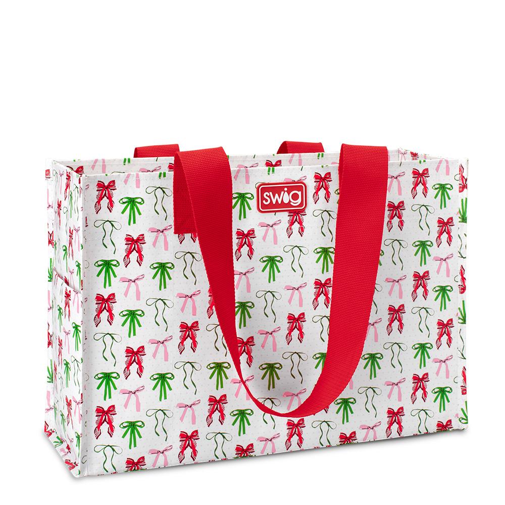 Christmas Bows Reusable Bag