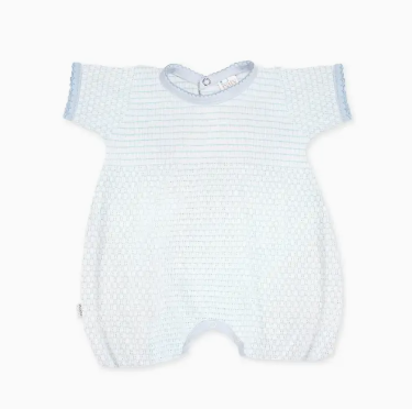 Paty Knit Bubble with Blue Trim