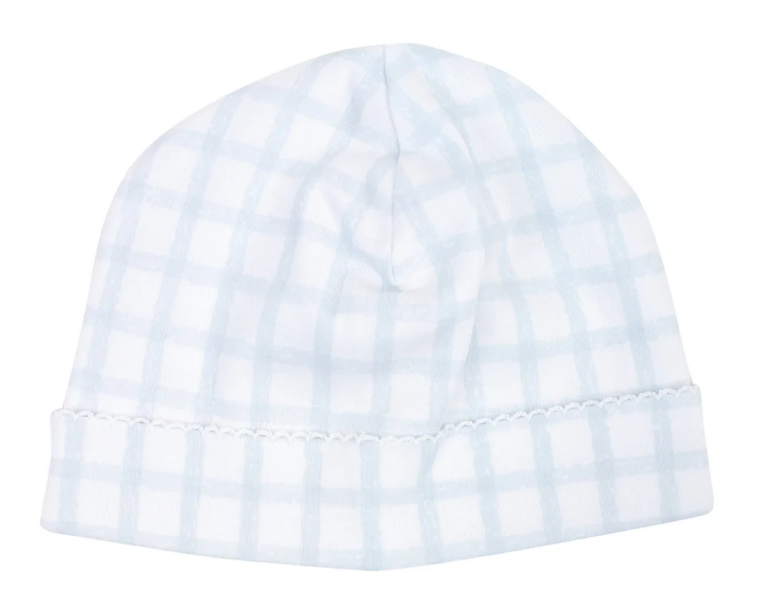 Paty Blue Gingham Beanie