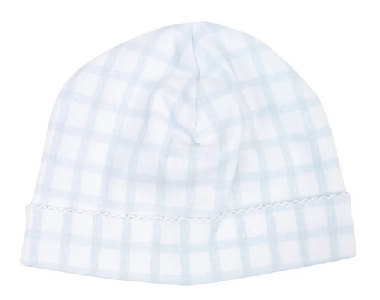 Paty Blue Gingham Beanie