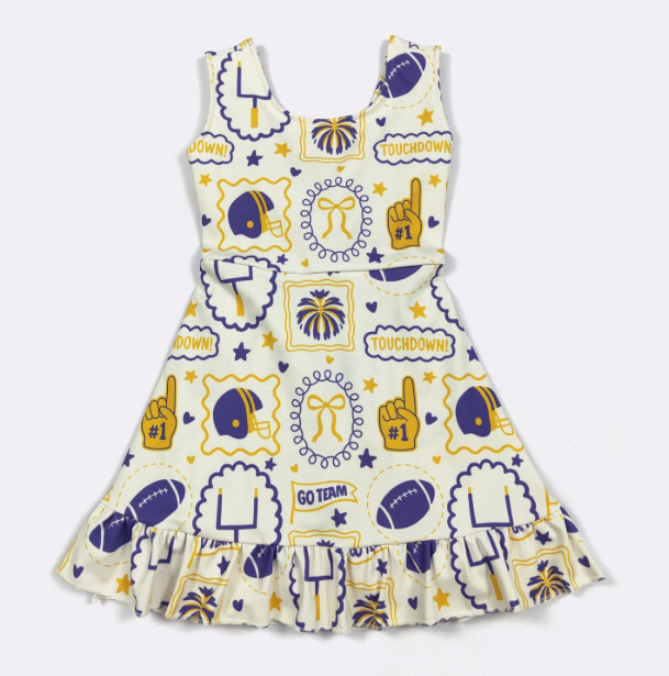 Purple & Gold Athletic Dress
