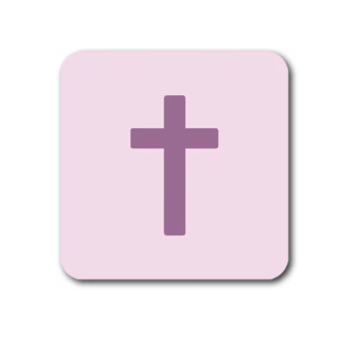 Tap to Pray Pink & Purple Cross Magnet