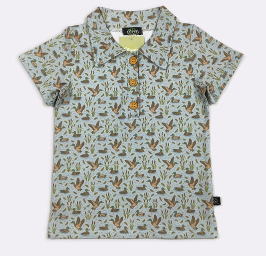Boy Waterfowl Wonders Collar Shirt