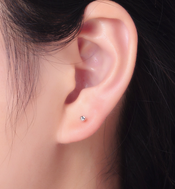 Sterling Silver Ball Stud Earrings