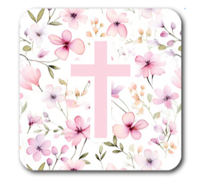 Tap to Pray Pink Meadows Vinyl Sticker