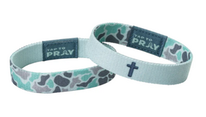 Tap to Pray River Rock Mint Camo Wristband
