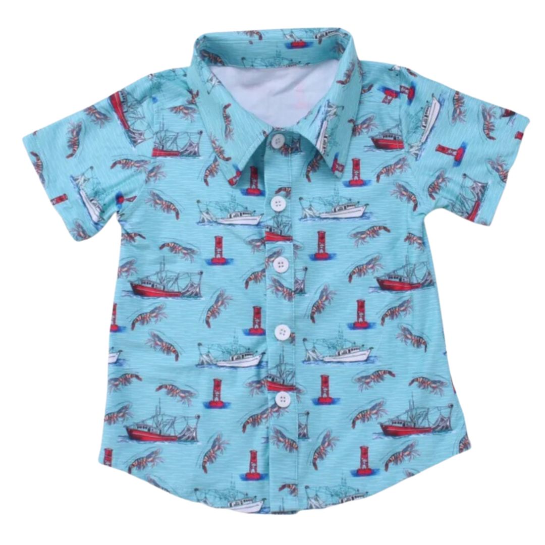 Shrimpin' The Coast Button Down