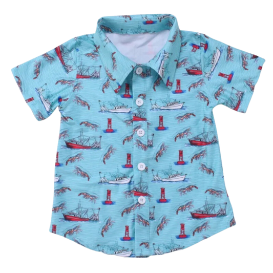 Shrimpin' The Coast Button Down