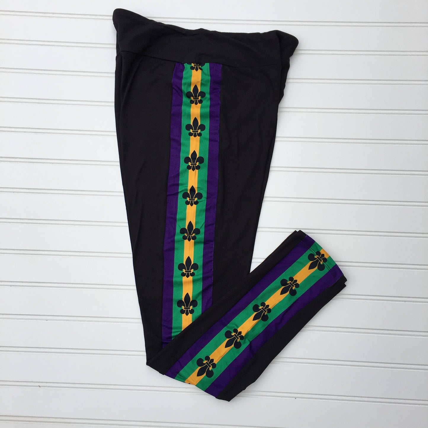 Fleur De Lis Stripe Leggings