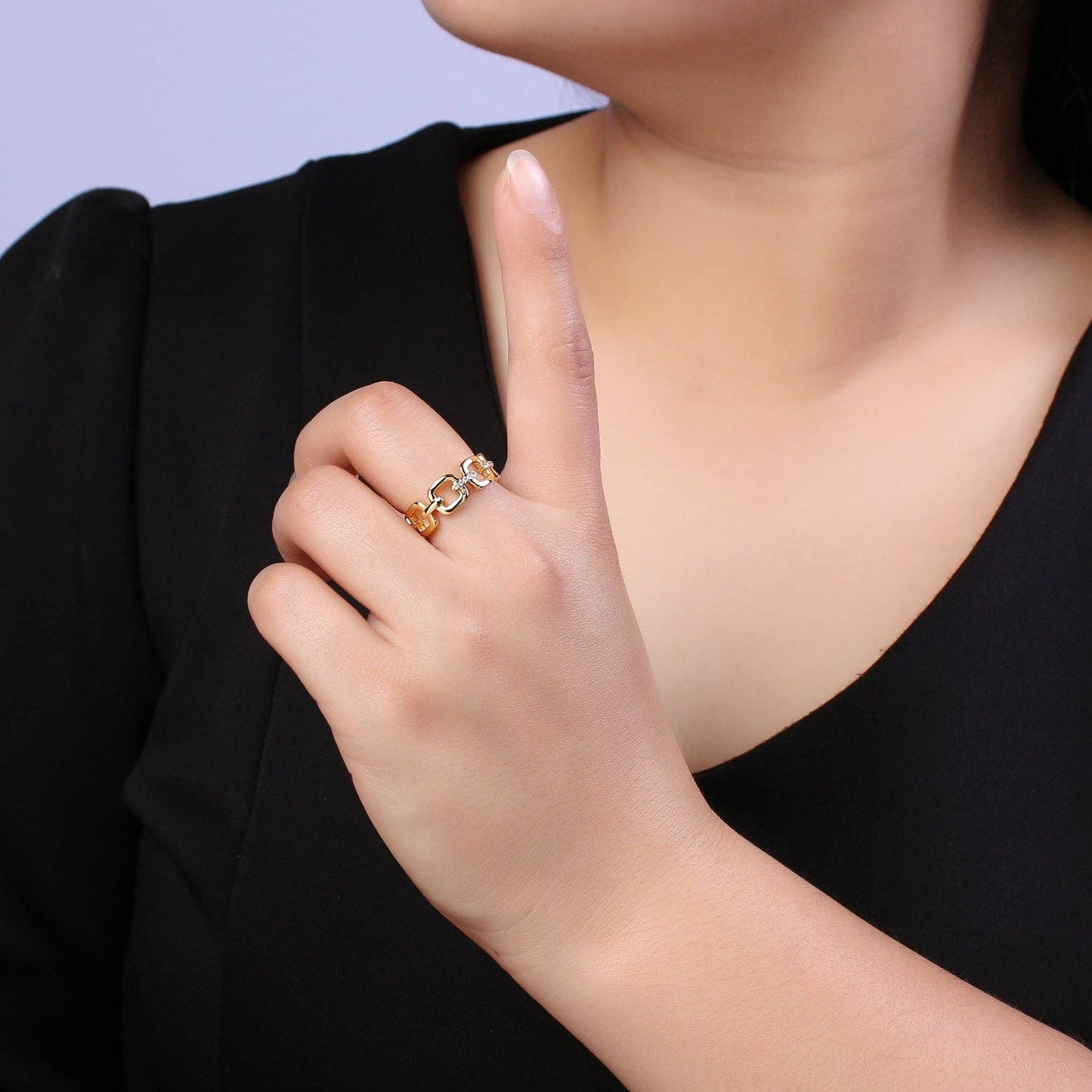 Paperclip Chain Link Ring