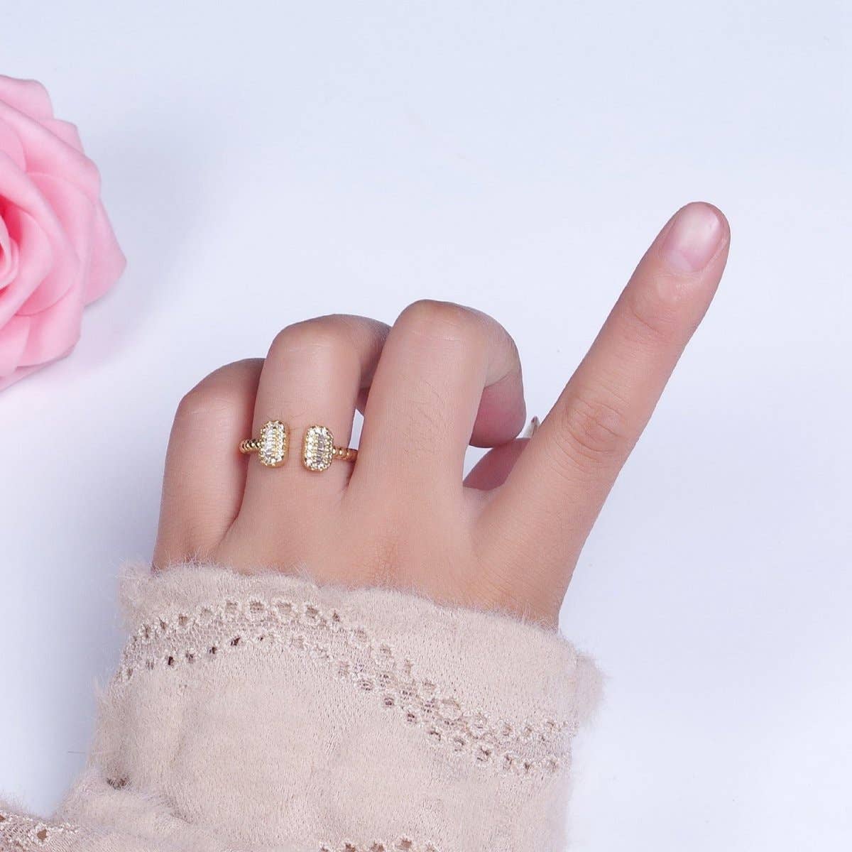 Double Bar Baguette Ring
