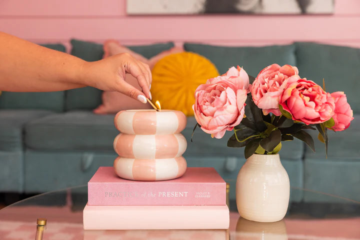 Sweet Grace Checkered Candle