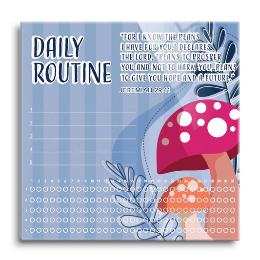 Dry-Erase Daily Routine Glass Plaque