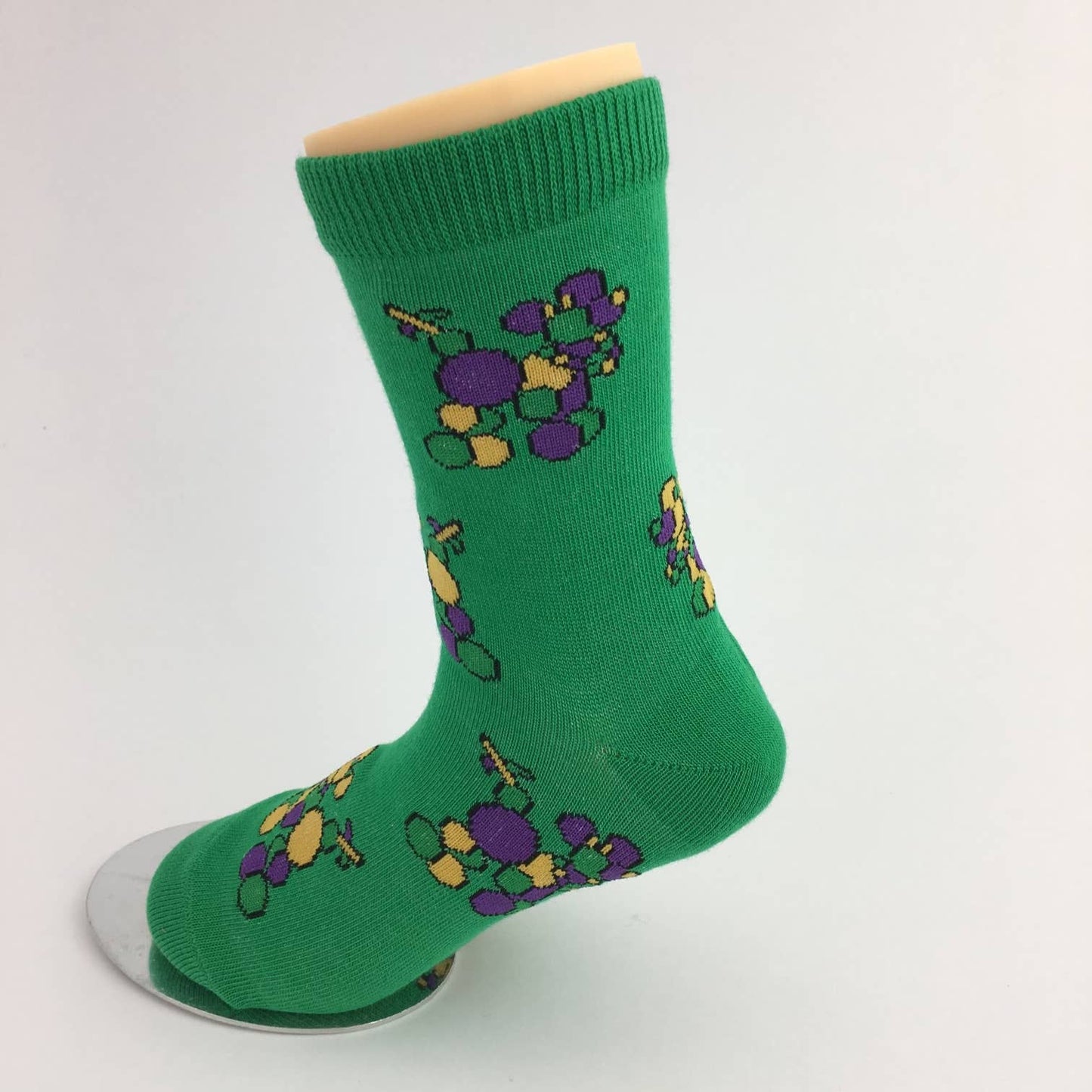 Mardi Gras Bead Dog Socks