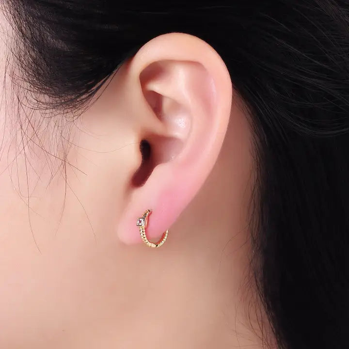 Croissant Huggie Earrings
