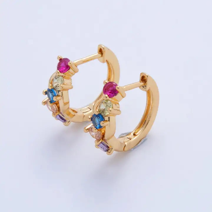 Colorful Huggie Earrings