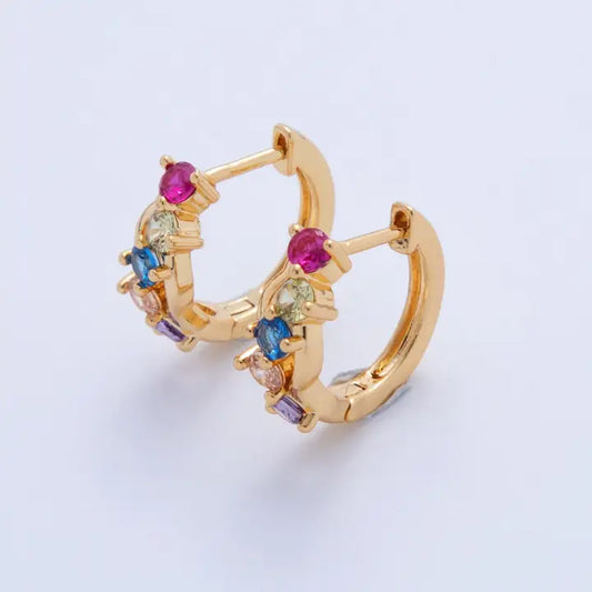 Colorful Huggie Earrings